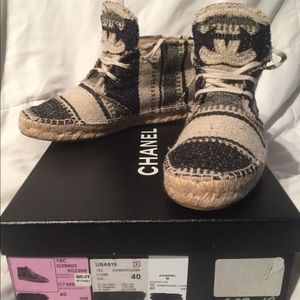 Chanel high top espadrilles